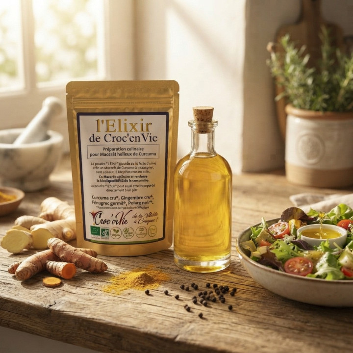 Preparação culinária Elixir em pó (para macerado oleoso de açafrão) Bio - 80g
