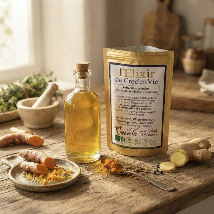 Preparação culinária Elixir em pó (para macerado oleoso de açafrão) Bio - 80g