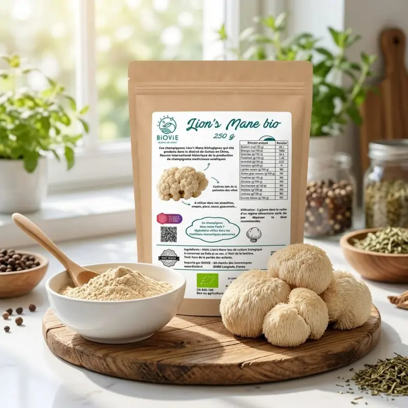 Soplówka jeżowata (Lion's Mane) w proszku BIO (250 g)
