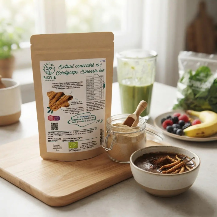 Cordyceps Sinensis Bio en Polvo Extracto 10:1 - 72g | Biovie