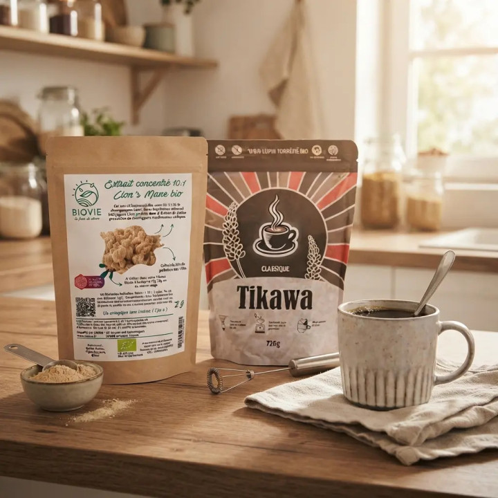 Pack Tikawa Focus - Café de Lupin + Lion's Mane Bio | Biovie