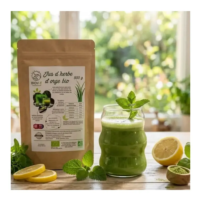 Jugo de hierba de cebada en polvo BIO (500 g)