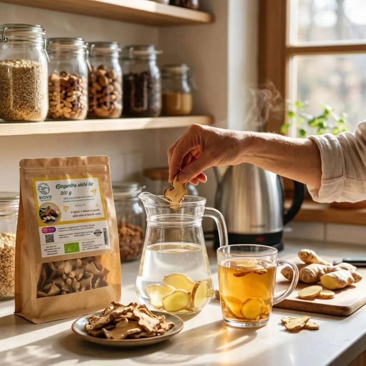 Organic dried ginger slices (low temperature) | Biovie