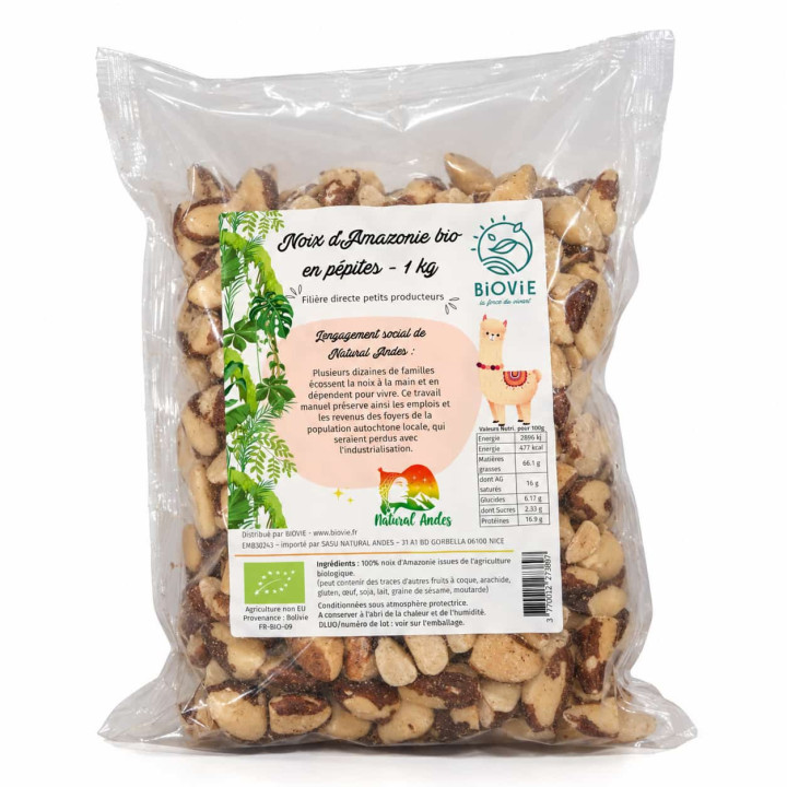 noix d'amazonie Natural'andes fililère petit producteur sac 1kg