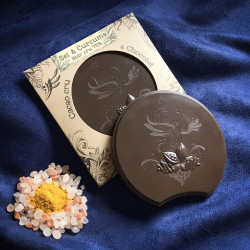 Tablette noire 75 % sel & curcuma, cacao cru BIO - Songes et Cacao - 50 g