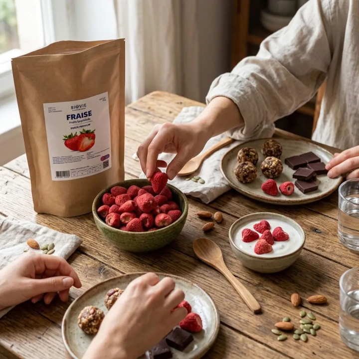 Gefriergetrocknete Erdbeeren 200 g, ohne Zuckerzusatz | Biovie