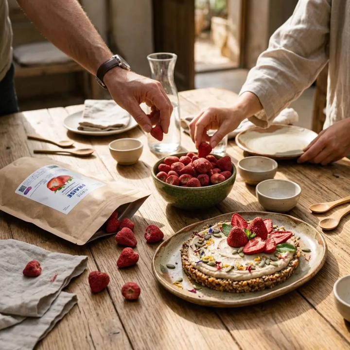 Freeze-dried strawberries 200 g, no added sugar | Biovie
