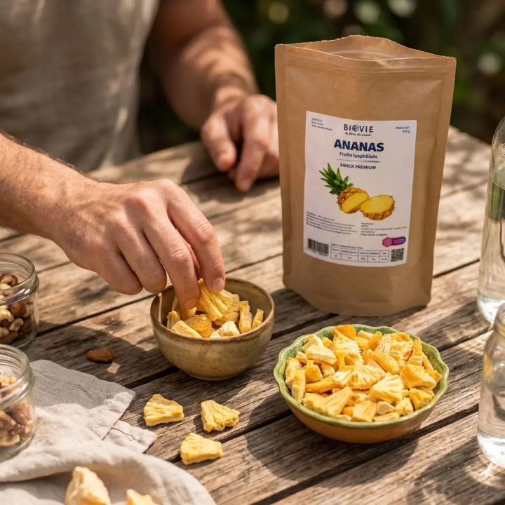 Ananas liofilizzato senza zuccheri aggiunti, 200 g | Biovie