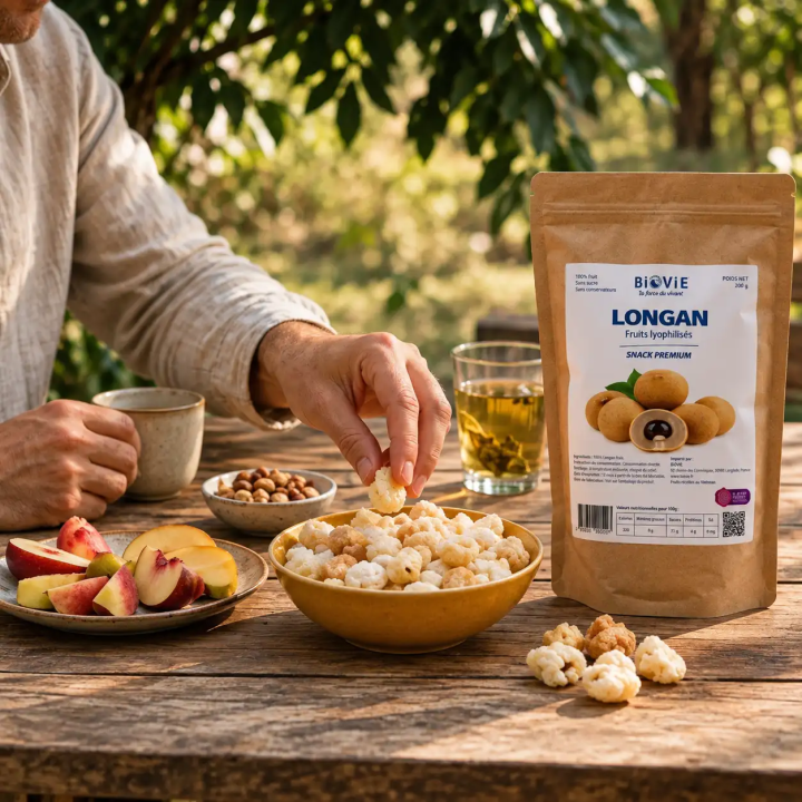 Longan liofilizado (ojo de dragón) sin azúcar añadido | Biovie