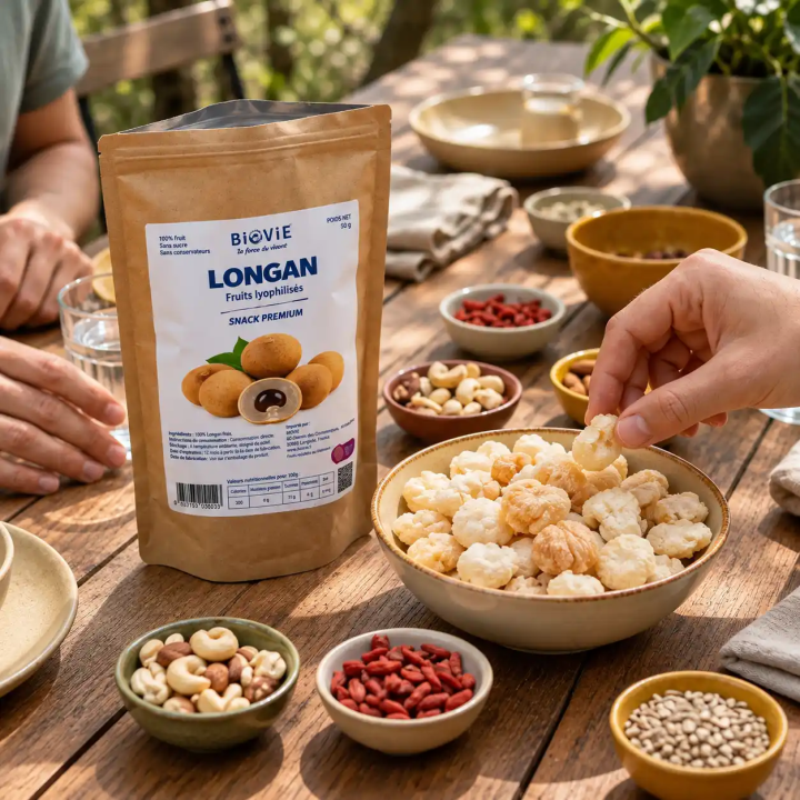 Longan liofilizado (ojo de dragón) sin azúcar añadido | Biovie