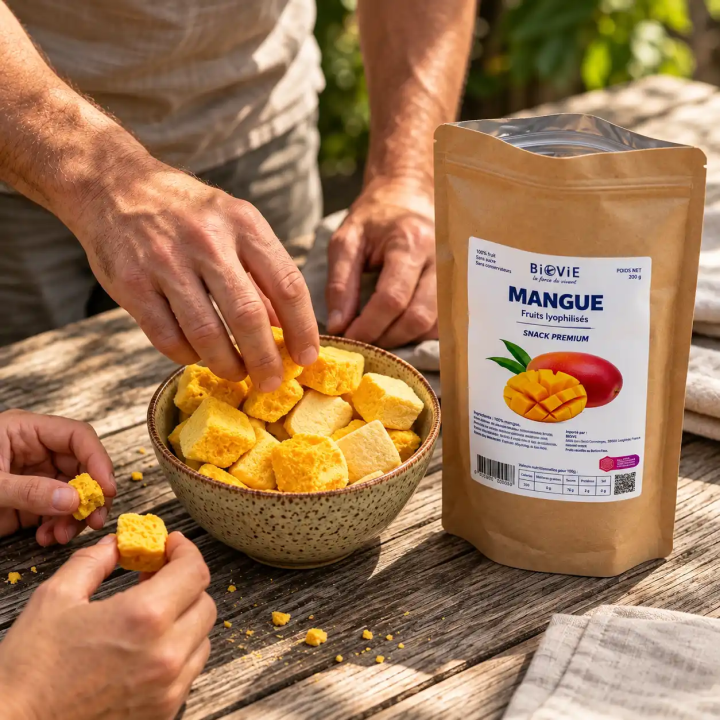 Mangue lyophilisée Nam Dok Mai sans sucre ajouté | Biovie