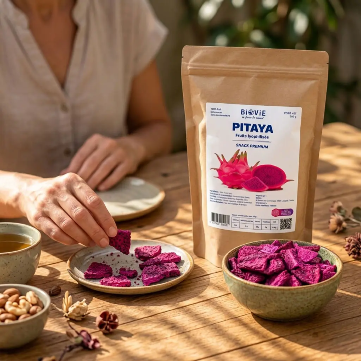 Pitaya liofilizada: fruta del dragón sin azúcar añadida | Biovie