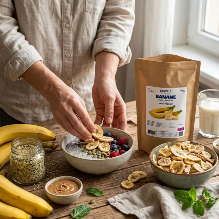 Banana liofilizzata Vietnam 200 g, senza zuccheri aggiunti | Biovie