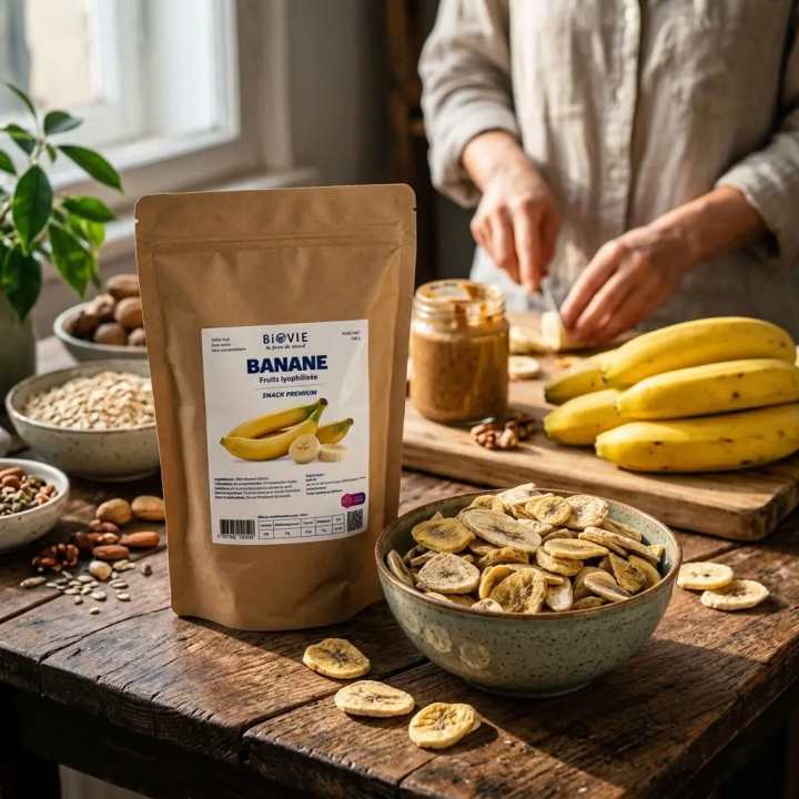 Freeze-dried banana from Vietnam 200 g – no added sugar | Biovie