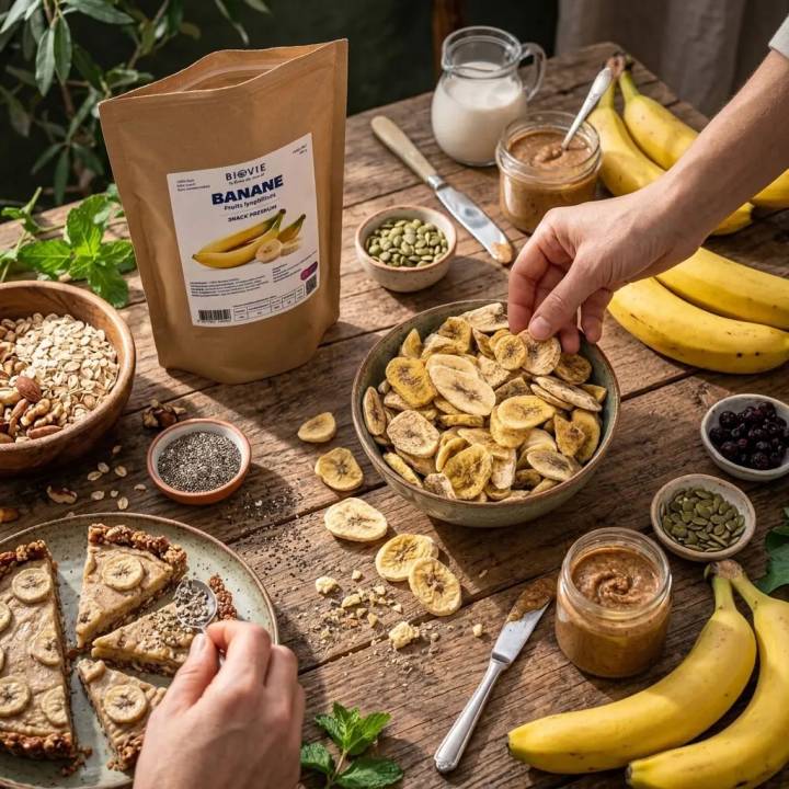 Banana liofilizzata Vietnam 200 g, senza zuccheri aggiunti | Biovie