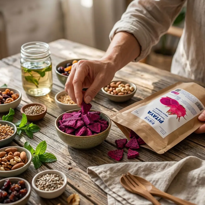 Pitaya liofilizada: fruta del dragón sin azúcar añadida | Biovie