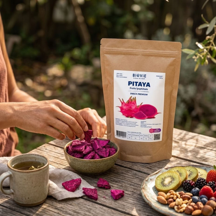 Pitaya liofilizada: fruta del dragón sin azúcar añadida | Biovie