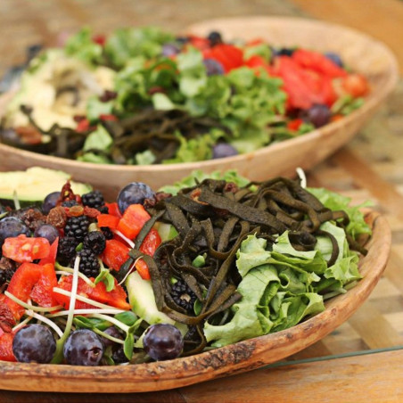 Assiette Ecoresponsable Bois Recyclé pour apéro ou salade