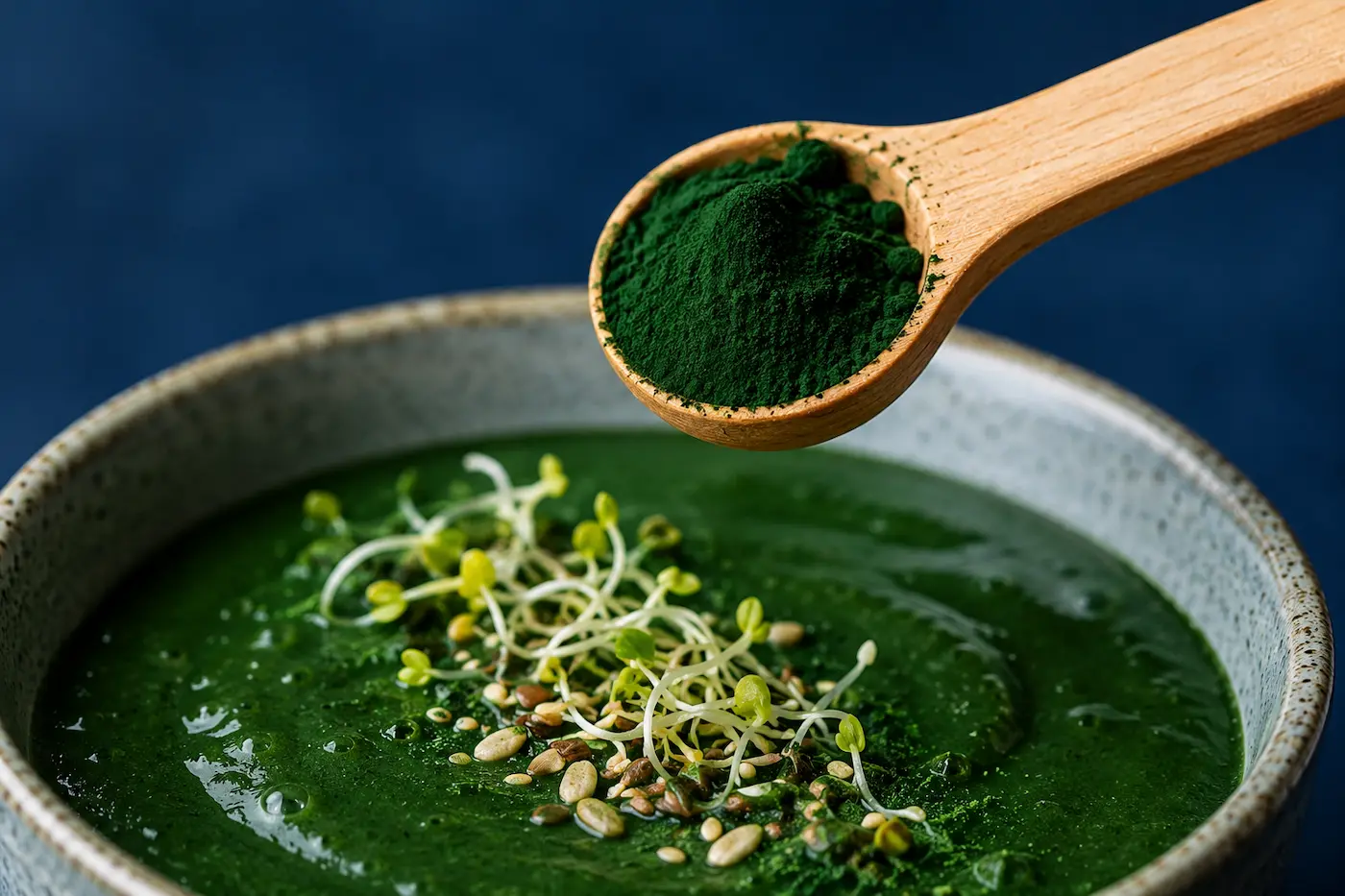 A espirulina da manhã: o que traz, o que não traz