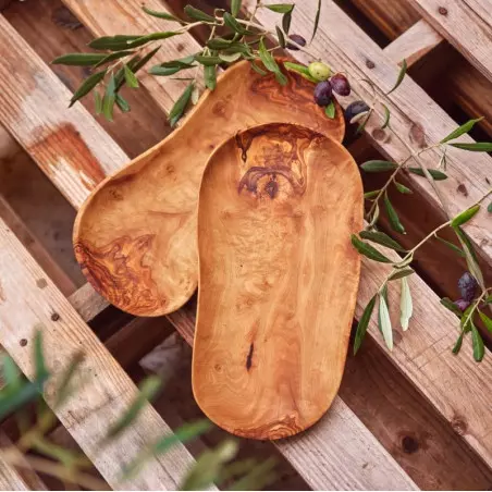 Grande Assiette en Bois d'Olivier