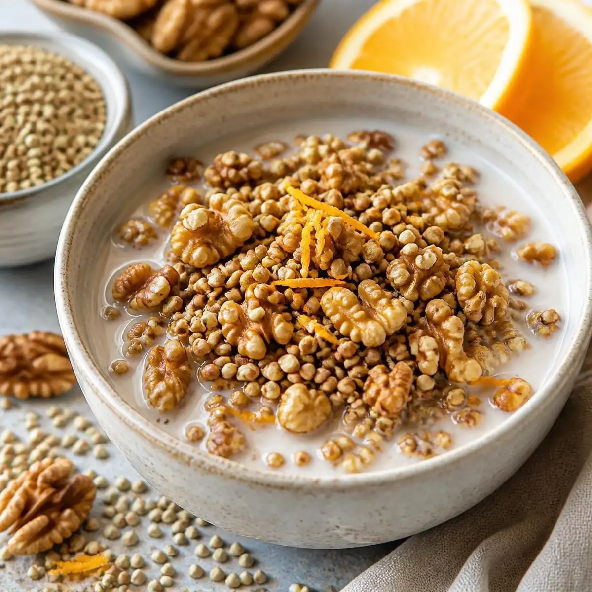 Granola cru à l'orange, à l'érable et aux noix