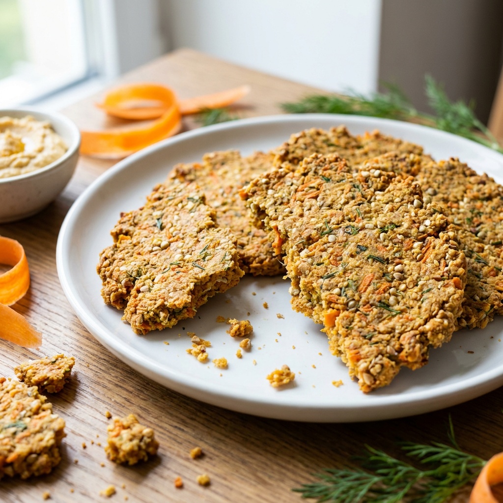 Crackers crus carotte et sarrasin germé au déshydrateur