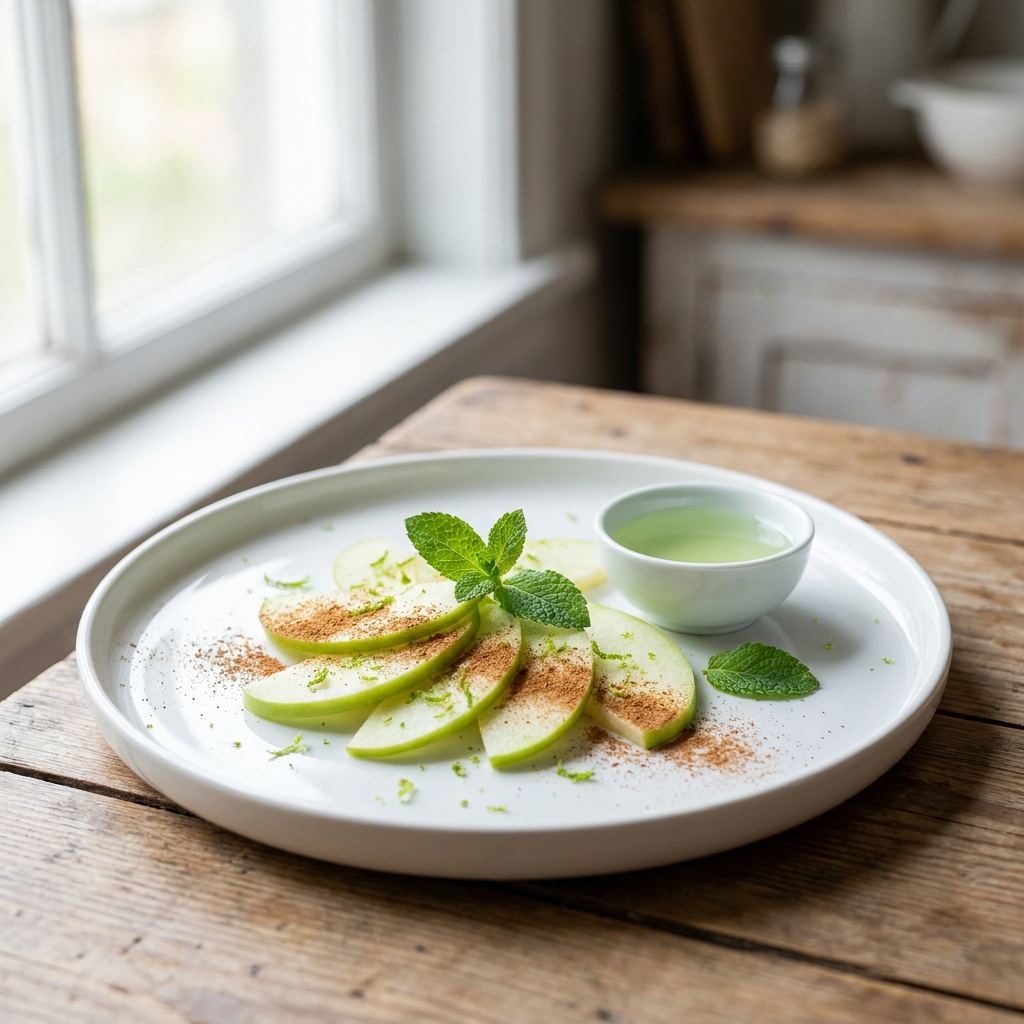 Jus de pomme, citron vert et cannelle de Ceylan