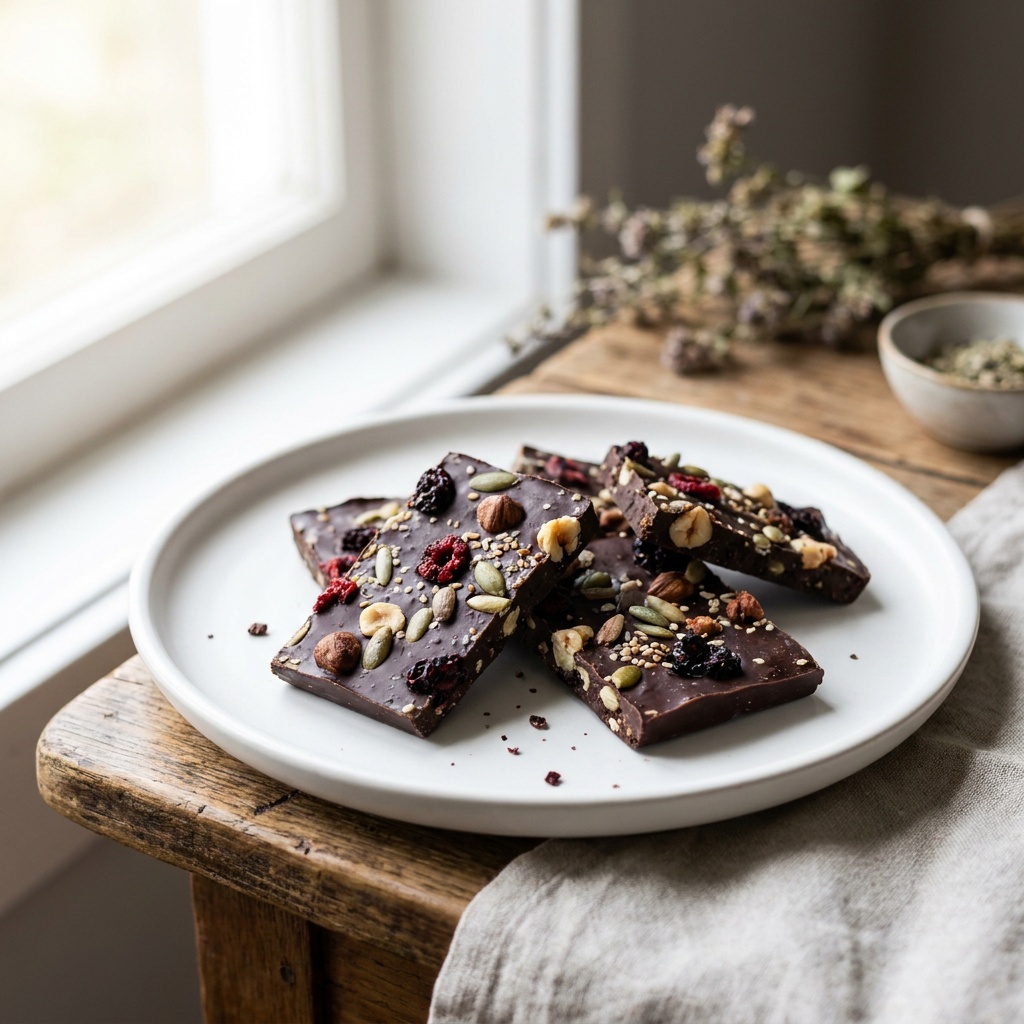 Chocolat cru maison aux super-aliments