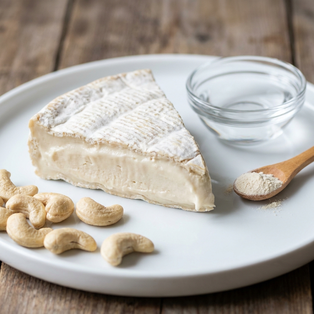 Fromage de cajou affiné façon brie, avec sa croûte