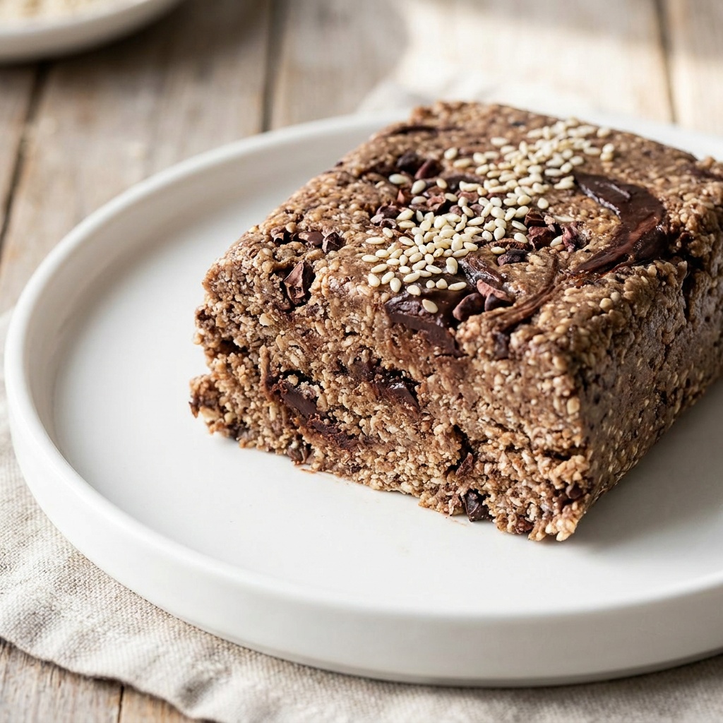 Rohkost-Halva mit Sesam und Schokolade
