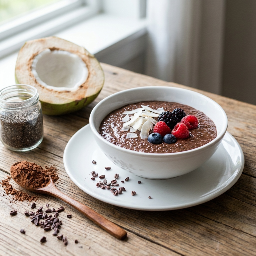 Raw Chocolate Chia Seed Pudding