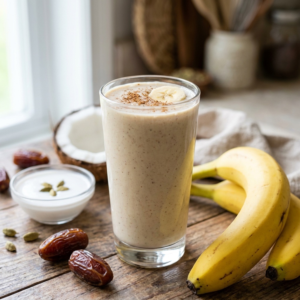 Smoothie banane et cardamome épicée