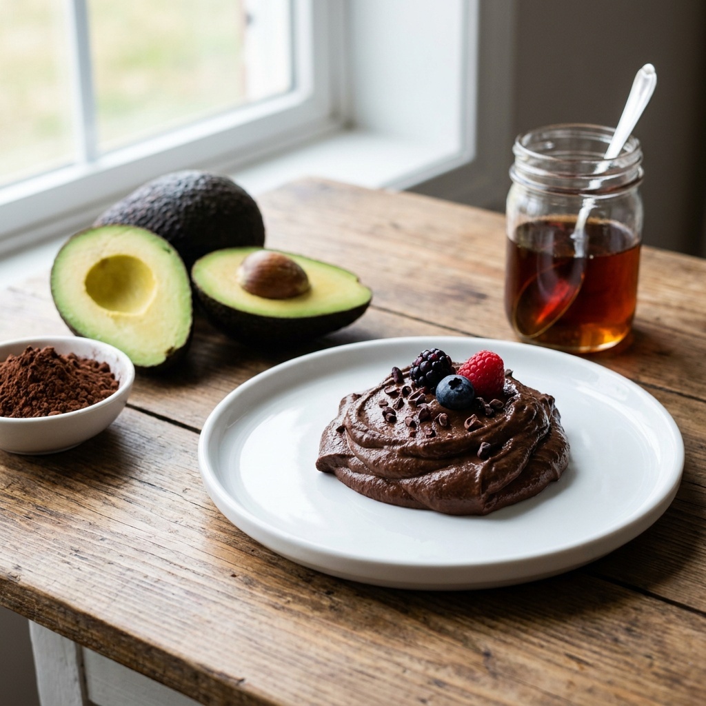Mousse au chocolat crue à l'avocat