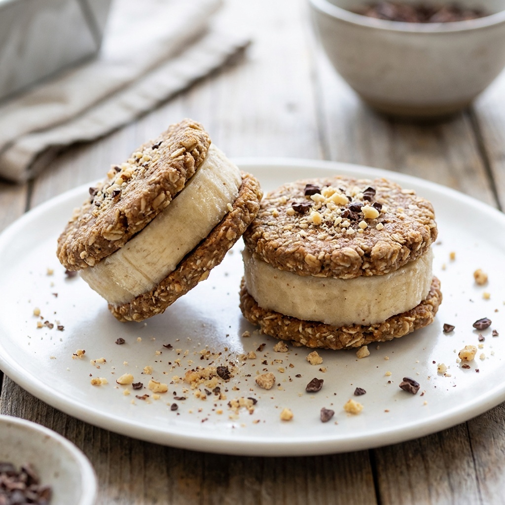 Sandwichs glacés cookie-dough à la banane
