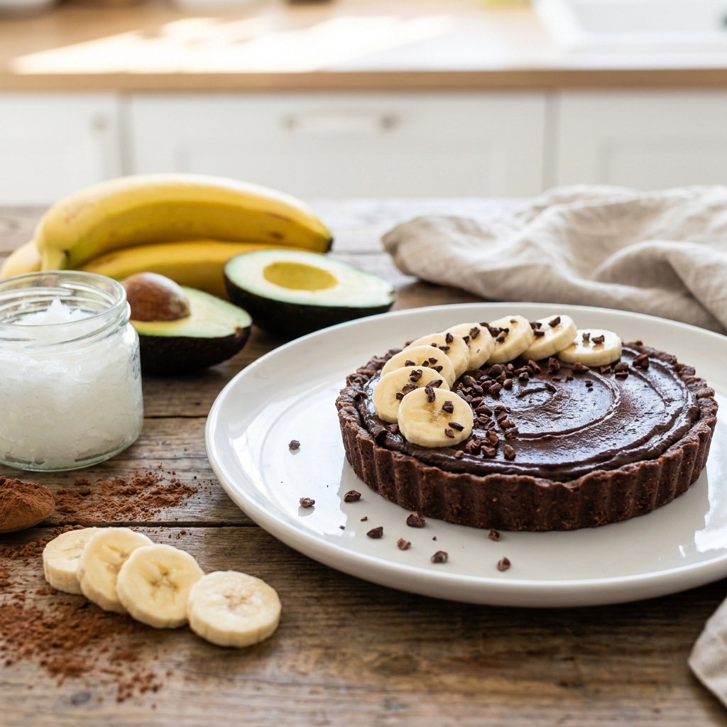 Verrines banane-chocolat à la caroube