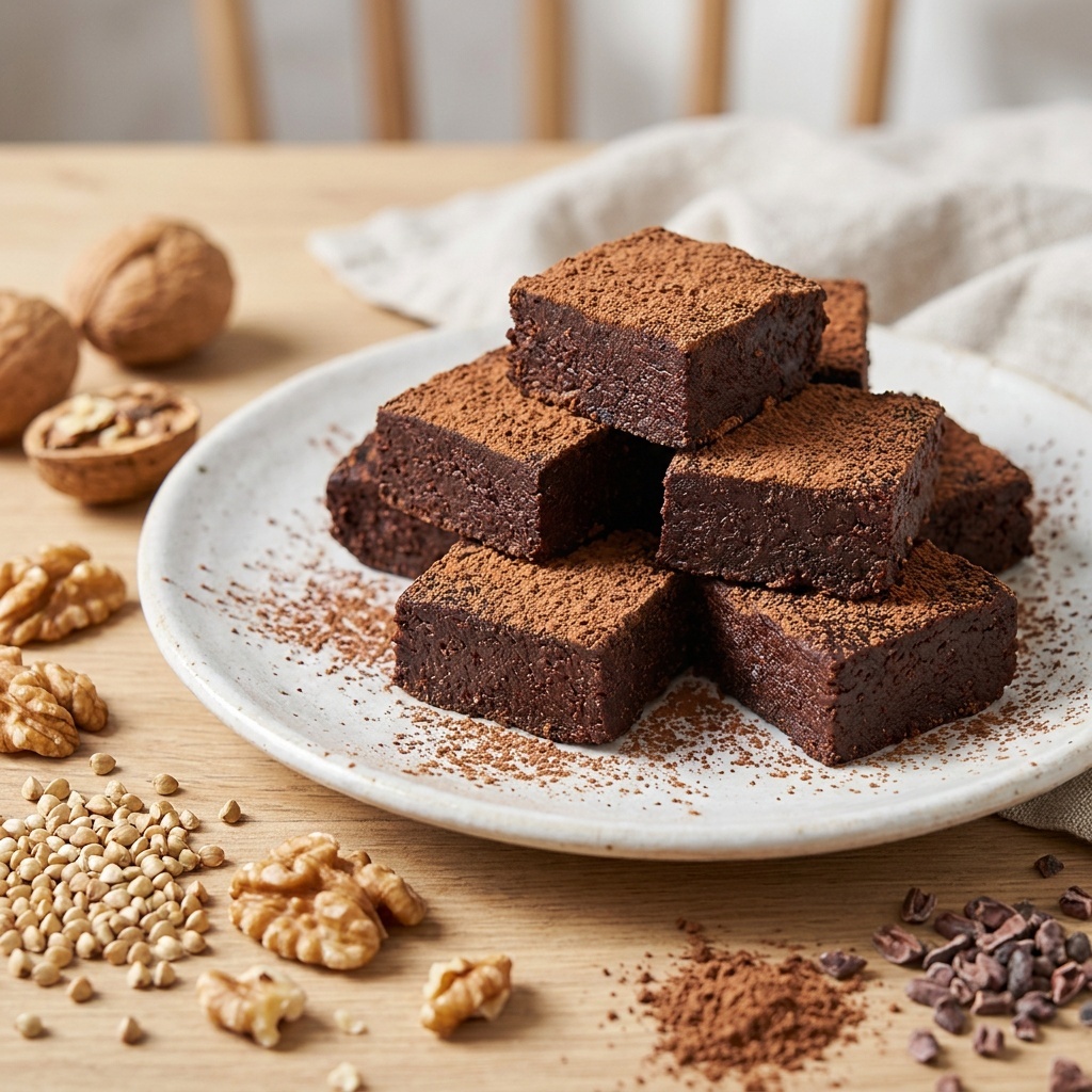 Brownies crudos fudge de chocolate