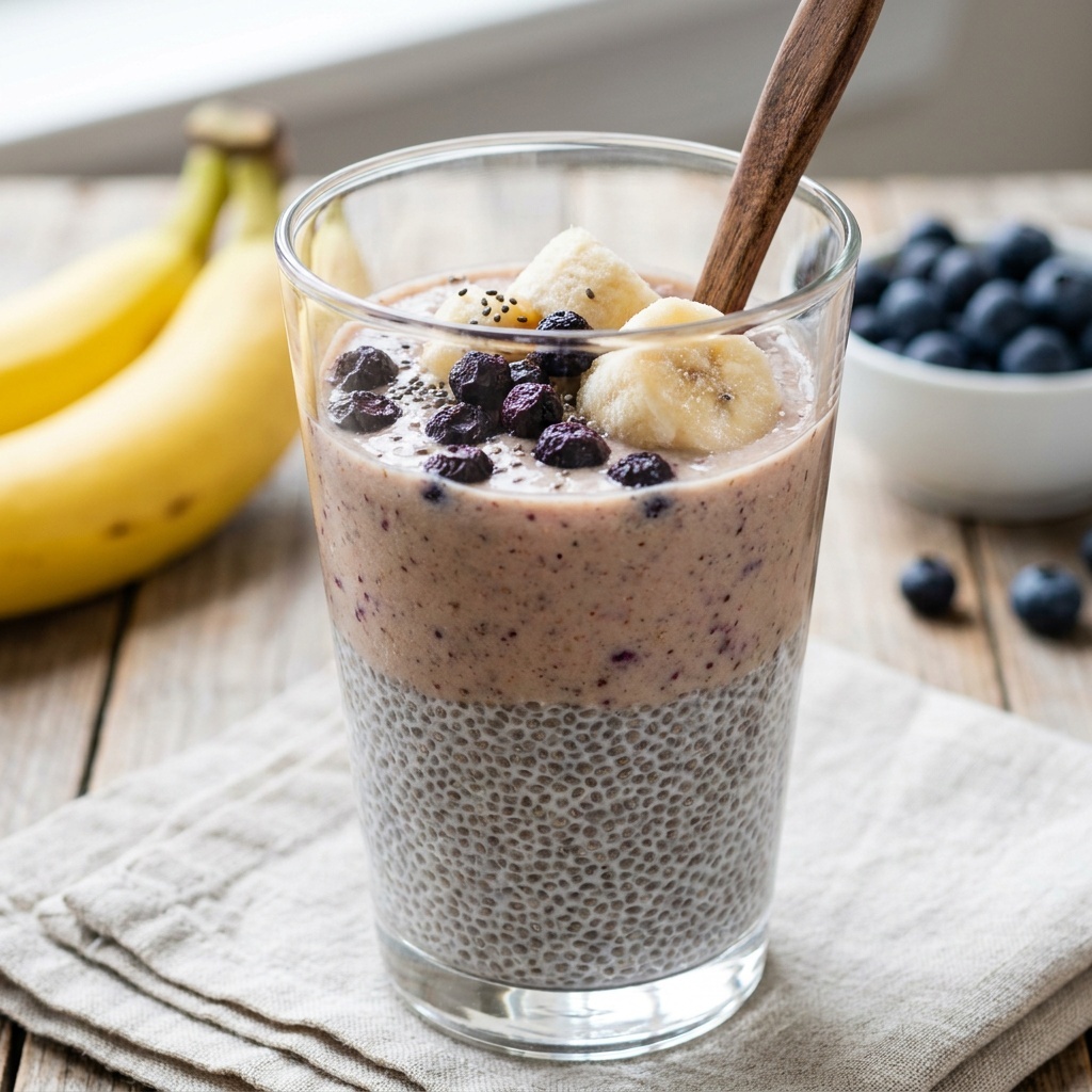 Batido de pudin de chía para llevar