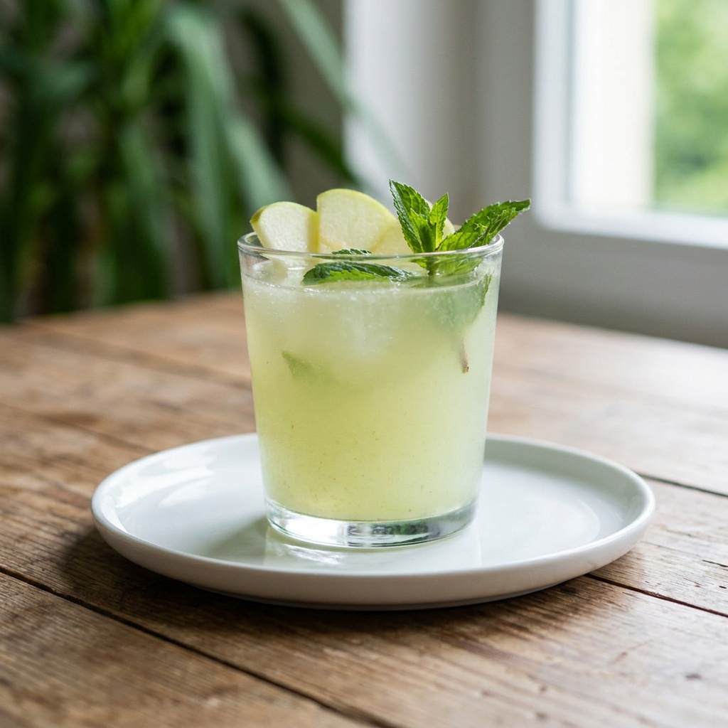 Schorle de manzana y menta con apio