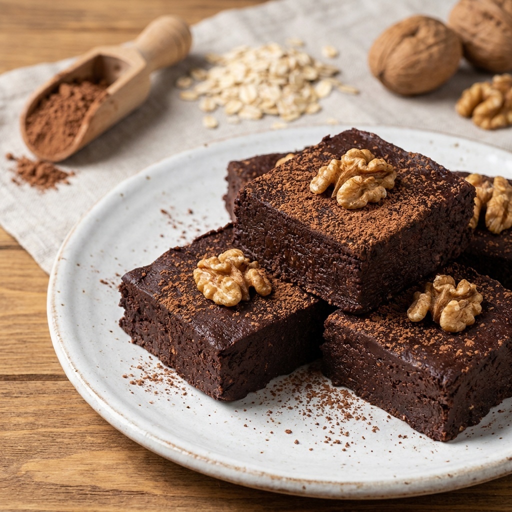 Brownies crudos de chocolate y nueces