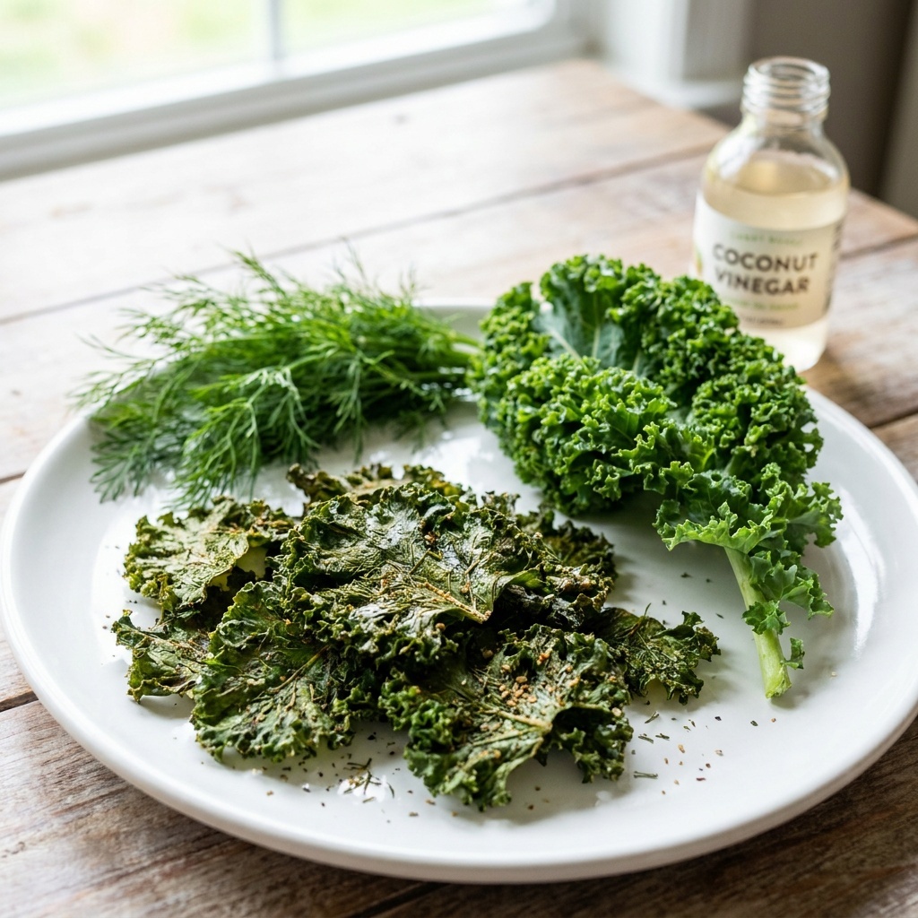 Chips de col kale al eneldo, estilo pickles