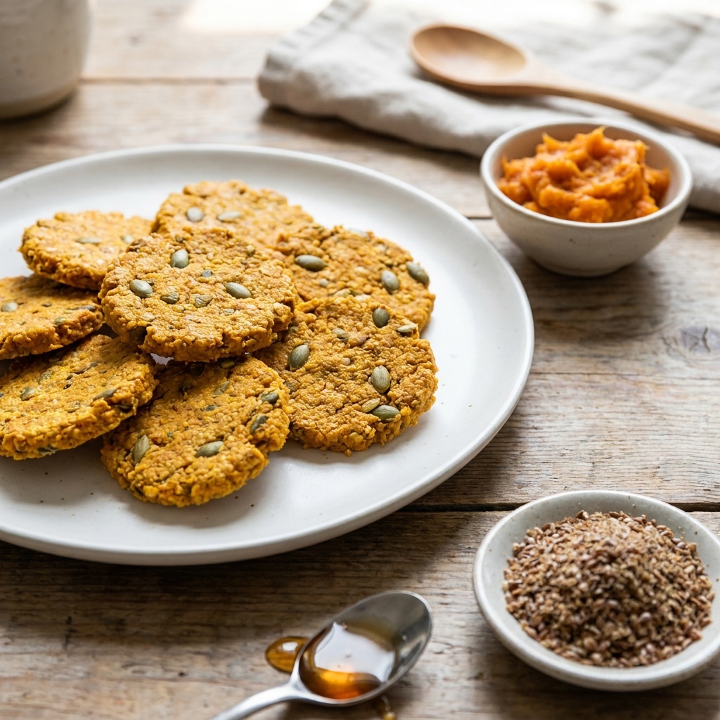 Raw sweet potato, buckwheat and pumpkin seed crackers