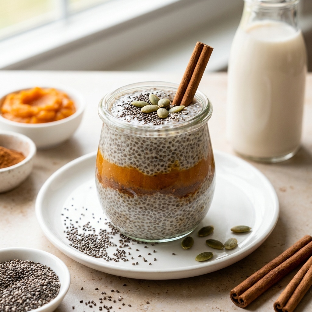 Pudding de chia au potiron et à la cannelle
