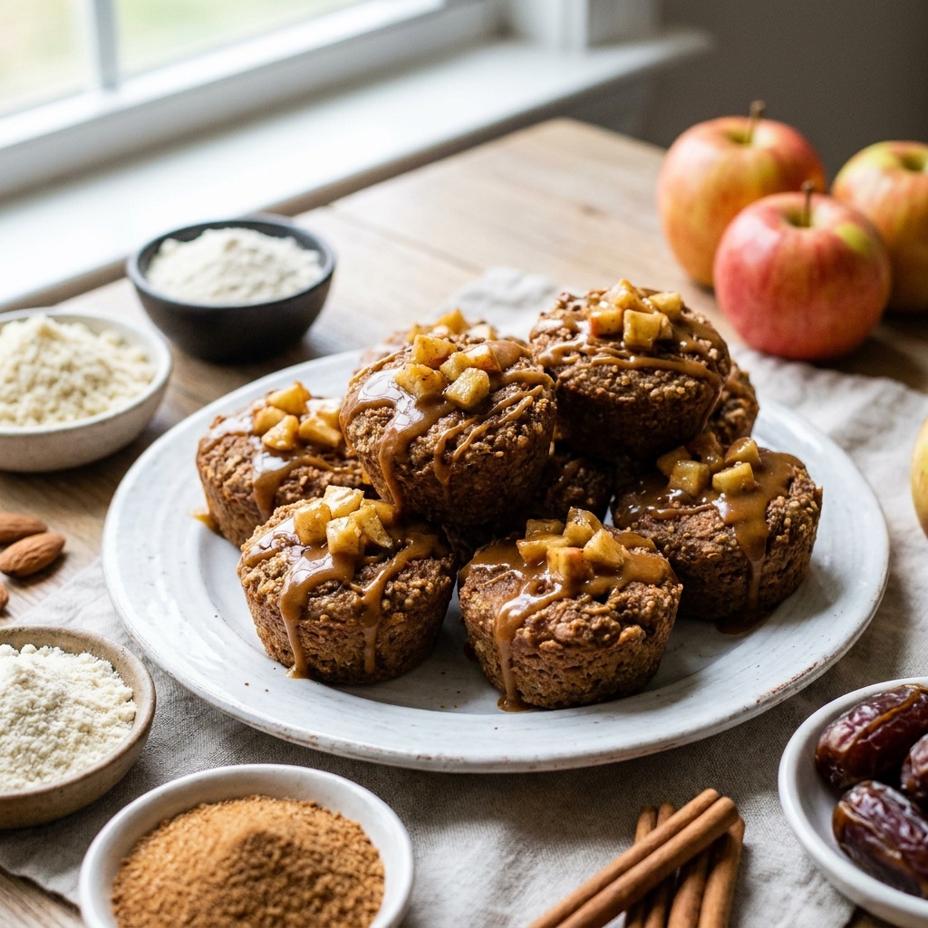 Muffins épicés pomme et caramel cru