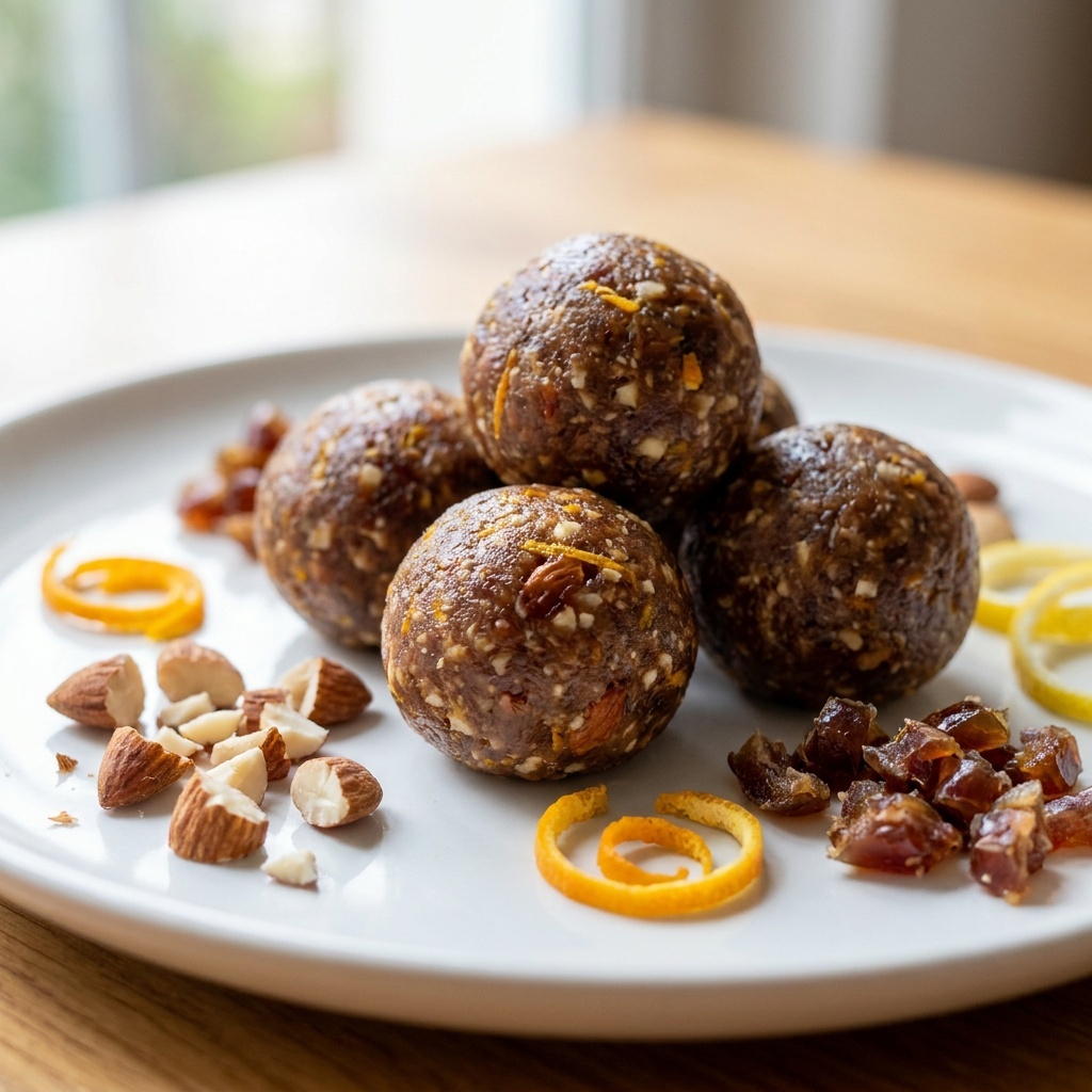 Bouchées crues façon fruit cake aux agrumes
