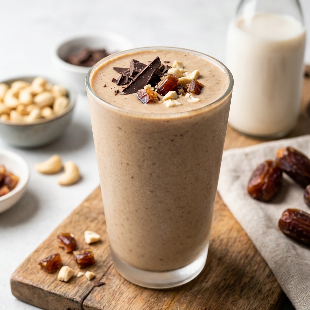 Smoothie gingembre et éclats de chocolat