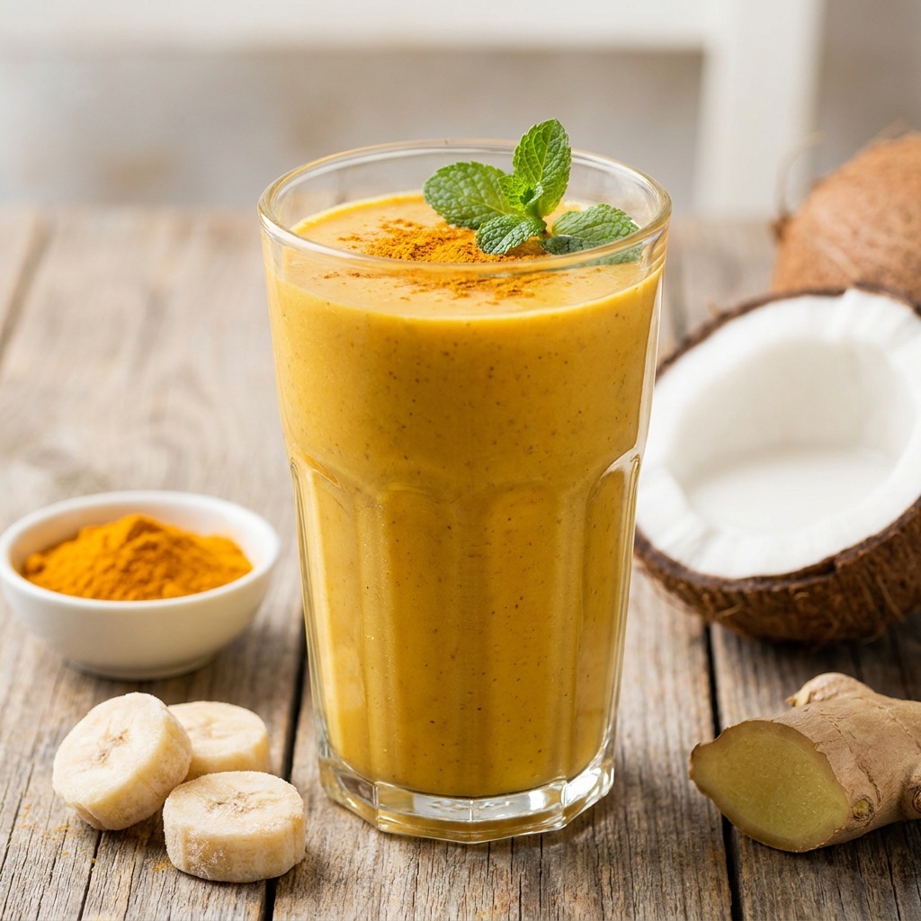 Smoothie doré au curcuma