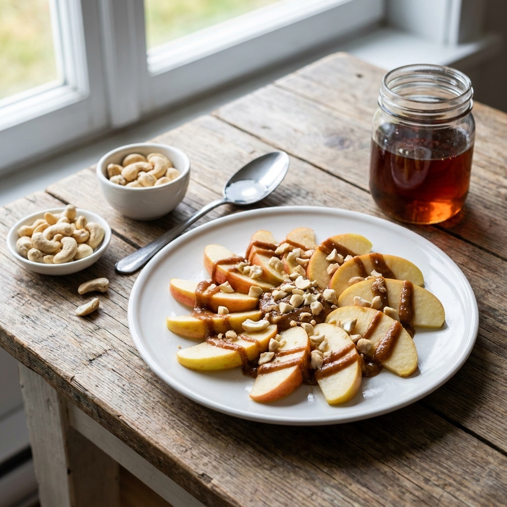 Pommes au caramel de cajou et miel