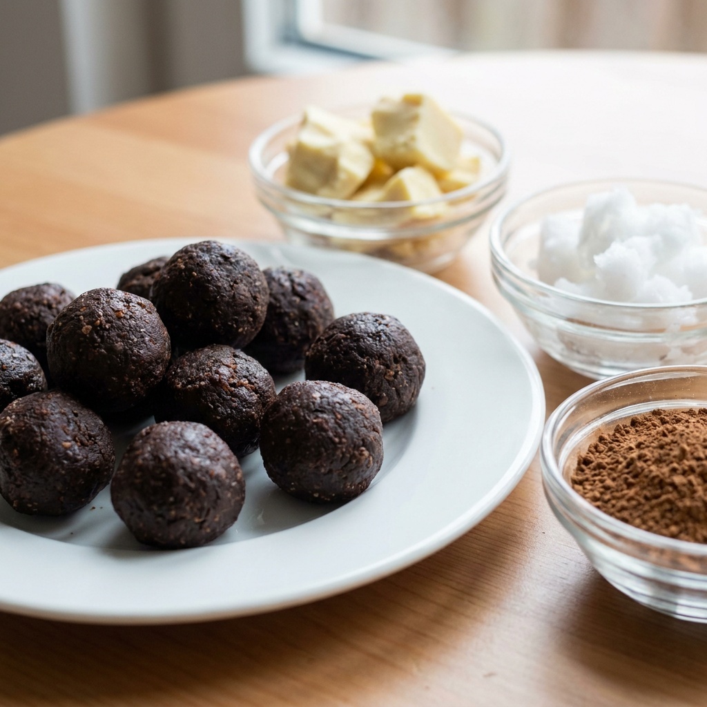 Chocolats crus à la caroube et au beurre de cacao