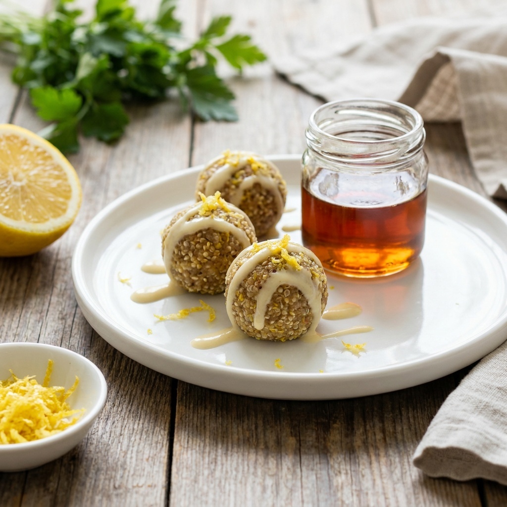 Bouchées de quinoa germé au citron