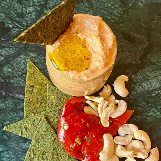 Creme de caju com tomates secas — receita crua, rápida e saborosa